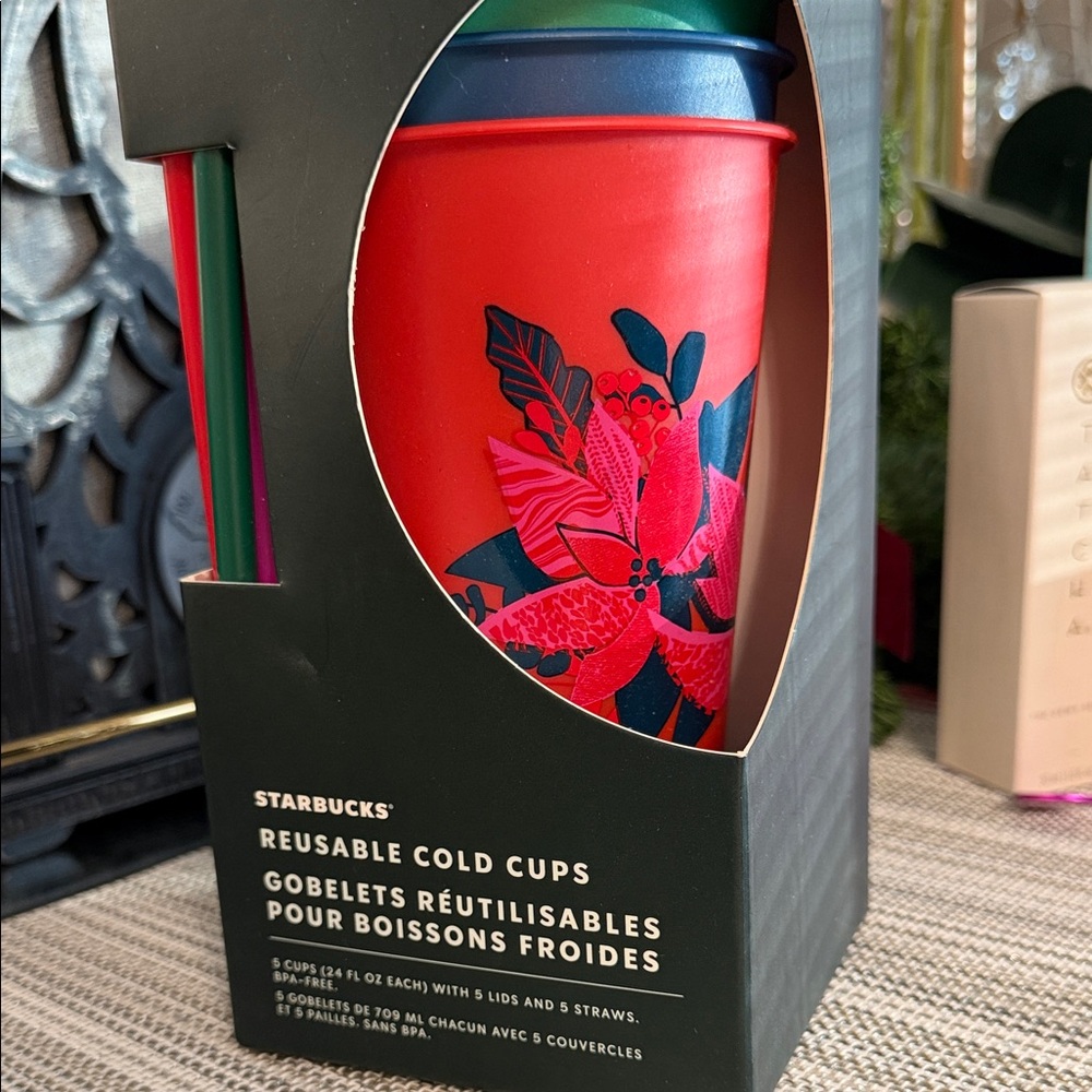 Starbucks Holiday set Reusable Cold Cups Set